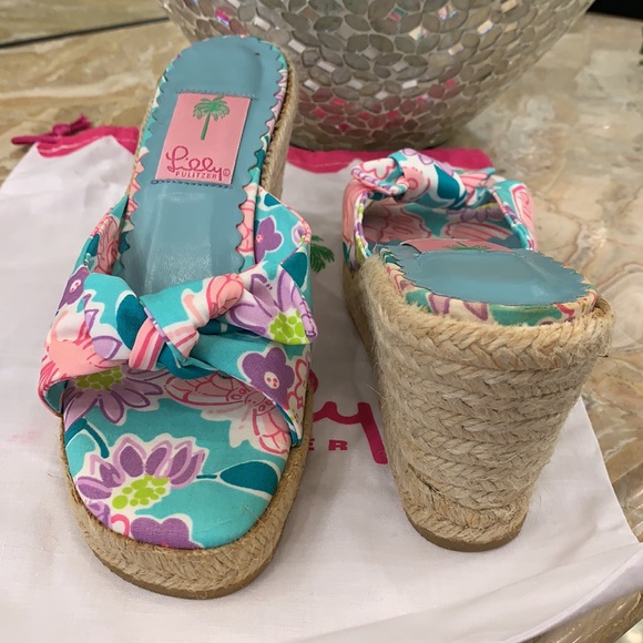 NWT Beautiful Lilly Pulitzer wedge shoes - Picture 5 of 11